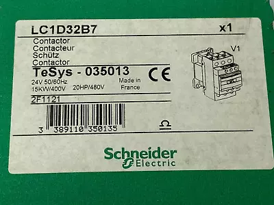 Buy Schneider Electric LC1D32B7 IEC Magnetic Contactor 24VAC 32A • 78.74$