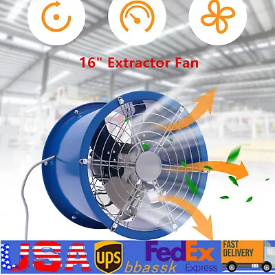 Buy Portable 16''Extractor Fan Blower Spray Booth Paint Workshop Ventilation Exhaust • 136.02$