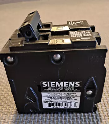 Buy Siemens Q230u 30a 30 Amp 2 Pole Circuit Breaker 120/240v 60 Hz • 12.75$