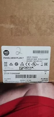 Buy Allen Bradley 2711P-T12W22A9P Panelview Plus 7 Touchscreen 12 Inch AC Power NEW • 3,100$