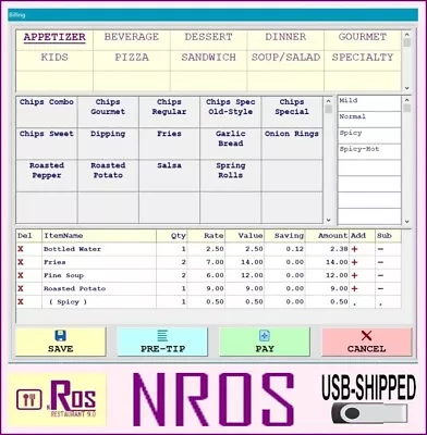 Buy Restaurant POS Billing Software - Point Of Sale Order NROS • 91$