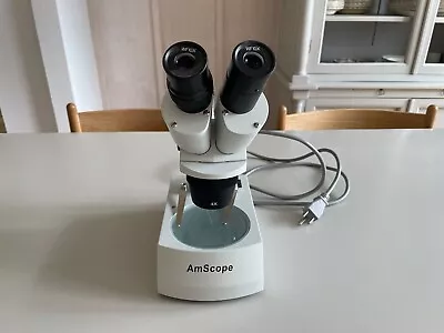 Buy 40X-80X AmScope Multi-Lens Stereo Microscope W/ Angled Head, Metal Pillar Stand • 150$
