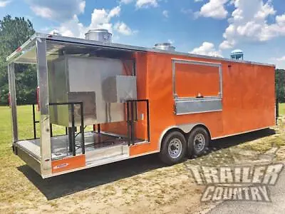 Buy New 2024 8.5x27 Enclosed Concession Mobile Food Vending Porch Trailer Bbq Smoker • 1,575$