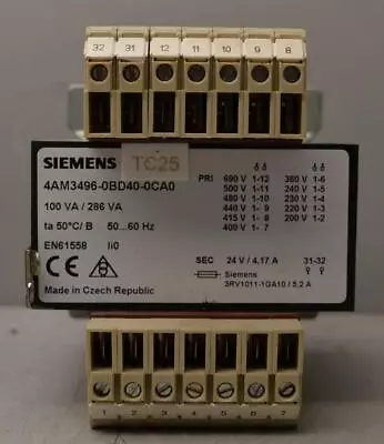 Buy Siemens Transformer Model 4AM3496-0BD40-0CA0 ++ • 89.99$