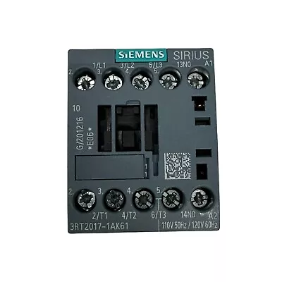 Buy Siemens Sirius 3RT2017-1AK61 Contactor 3 Pole 12A 110/120 VAC 1 NO • 30.30$