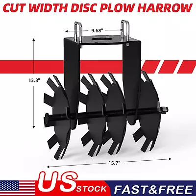 Buy Disc Plow Harrow Break Up Tough Ground For ATV/UTV Manual Implement Steel • 172.49$