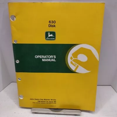 Buy John Deere 630 Disk Owner Operator Maintenance Manual OMN200176 NOS • 13.49$