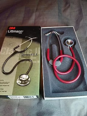 Buy 3M Littman Stethoscope Classic II SE Burgundy Lightweight Works Great! • 55$