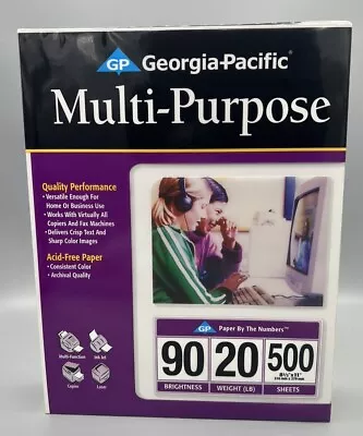 Buy Georgia Pacific Acid Free 90 Bright 20 Weight 500 Sheets 8.5  X 11  Copy Paper • 21.99$