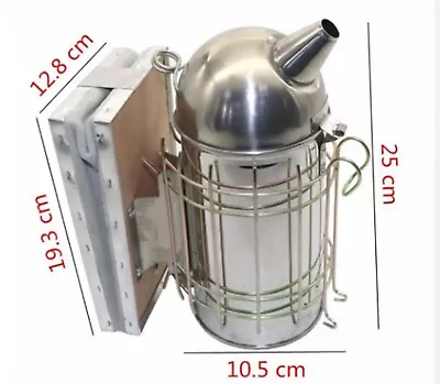 Buy Bee Hive Smoker Dome Top Conic Top Stainless Steel With Heat Shield Calming  • 23$