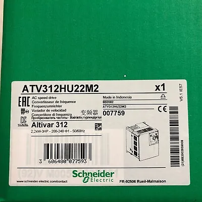 Buy New In Box SCHNEIDER ATV312HU22M2 Variable Frequency Drive • 358.69$