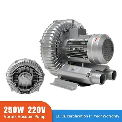 Buy 250W High Pressure Vortex Blower Fan Air Vacuum Pump 220V Aeration Air Drying • 265.88$