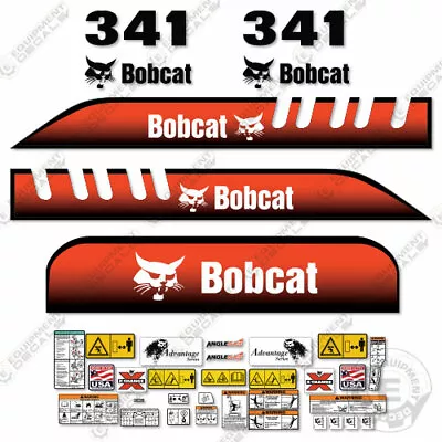 Buy Fits Bobcat 341 Decal Kit Mini Excavator (Older Style) - 7 YEAR OUTDOOR VINYL! • 199.95$