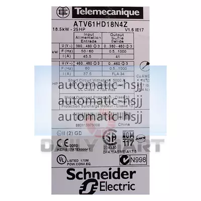 Buy Used & Tested SCHNEIDER ATV61HD18N4Z Inverter 380V 18.5KW • 1,030.04$