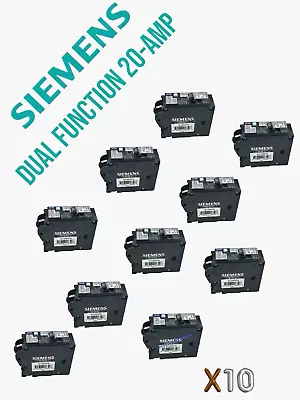 Buy Lot Of 10 Circuit Breakers Siemens Q120DFN Arc-gfci  Dual Function 20 Amp New • 403.75$