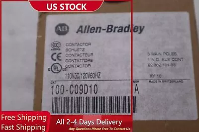 Buy New Ab Allen Bradley 100-c09d10 Contactor Iec 9 Amp 3 Pole Stock B-1385 • 55.40$
