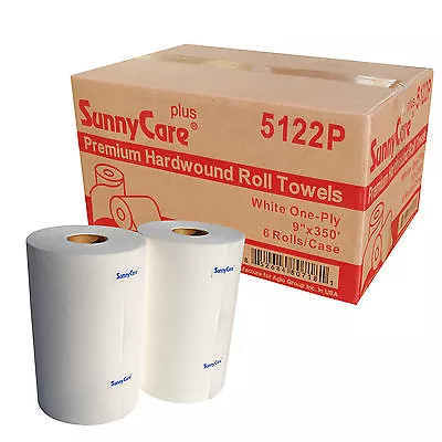 Buy 58470 Paper Towel Roll, 1-Ply 9  Width X 350' Length, White (Pack Of 6)     • 38.99$