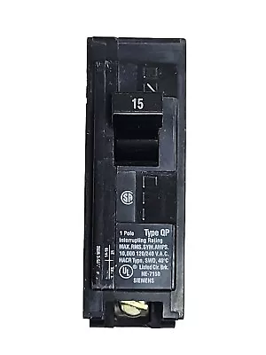 Buy Siemens ITE 15 Amp 1 Pole Type QP Circuit Breaker Q115 Plug In 120/240VAC  • 11.66$