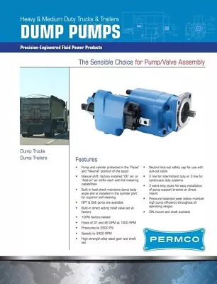 Buy Permco DMD-25-Z-L-AS-20-E4 Pump/Valve Assembly For Dump Trucks / Trailer • 649$