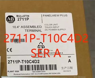 Buy Allen-Bradley 2711P-T10C4D2 SER A Panelview Plus 1000 Operator Interface Panel • 1,658.80$