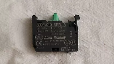 Buy Lot Of 5 Allen Bradley 800F-X10 SER. A 22.5MM 1 Normally Open Contact Block 10A • 30$