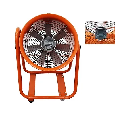 Buy Portable Axial Fan Cylinder Pipe Spray Booth Paint Fumes Blower 12Inch 220V • 192.70$