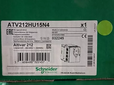 Buy Schneider Electric ATV212HU15N4 Variable Frequency Drive 1.5kW 2HP 480 Volt 3PH • 250$