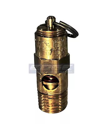 Buy 160 Psi Brass Safety Pressure Relief Pop Off Valve, Air Tank, Compressor,  1/4  • 8.88$