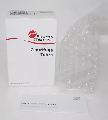 Buy Beckman Coulter 344059 Ultra-Clear Centrifuge Tubes 14 X 89mm 13.2 ML 50 Pcs New • 167.99$