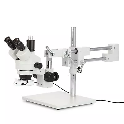 Buy AmScope 3.5X-90X Inspection Trinocular Zoom Stereo Boom Microscope +56-LED Light • 552.99$