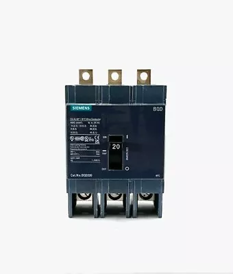 Buy NIB - Siemens - BQD320 - Molded Case Circuit Breaker - 20A, 3-Phases, 480V • 165$