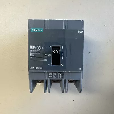 Buy Siemens BQD360 60A, 480V AC Molded Case Circuit Breaker • 140$