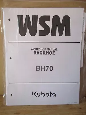 Buy Kubota BH70 Backhoe  Workshop Manual   9Y111-12450 • 19.99$