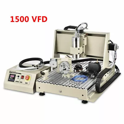 Buy USB 4 Axis CNC Router Engraver 1500W VFD Machine Metal Wood Drilling Milling • 1,122.36$