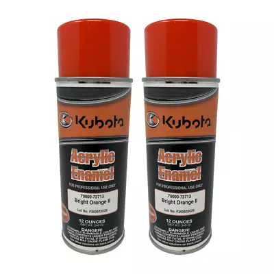 Buy Two Pack Genuine OEM Kubota 70000-73713 Bright Orange II Touch Up Spray Paint • 46.16$