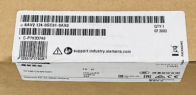 Buy New! Siemens 6AV2 124-0GC01-0AX0 SIMATIC HMI Comfort Panel TP700 Comfort • 948.99$