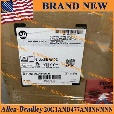 Buy New Allen Bradley 20G1AND477AN0NNNNN PowerFlex 755 VFD 400 HP 480 VAC Air Cooled • 21,715$