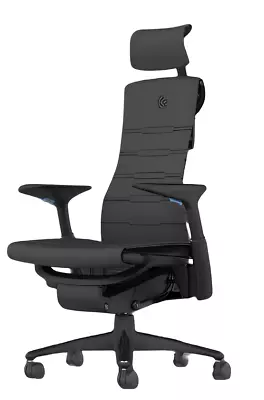 Buy Herman Miller X Logitech Embody Ergonomic Gaming Chair Black/Cyan With Headrest • 2,089$