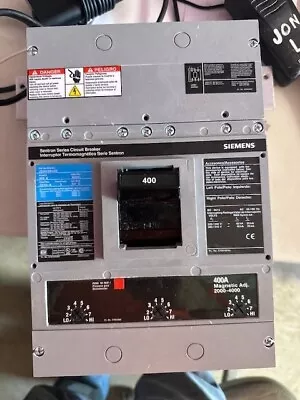 Buy Siemens JXD63B400 400A 600V 3 Pole Molded Case Circuit Breaker • 1,022.50$