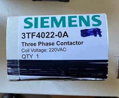 Buy Siemens 3tf4022-0a Contactor 2s+2o/2no+2nc Used - Tested • 82.99$