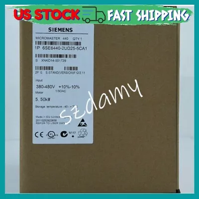 Buy Siemens MICROMASTER 440 6SE6440-2UD25-5CA1 In Box 6SE6 440-2UD25-5CA1 Free Ship • 585.42$