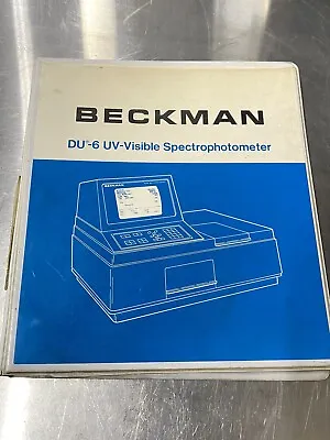 Buy Beckman DU-6 Spectrophotometer UV-visible - Users Guide / Instruction Book • 39.99$