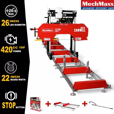 Buy MechMaxx 26'' Portable Sawmill Sets,420cc 15HP Power,22  Board Width,SM-26 • 3,399$