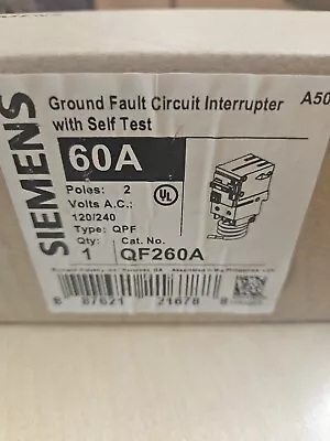 Buy Siemens 120/240V Circuit Breaker - 60Amp (QF260A) • 90$