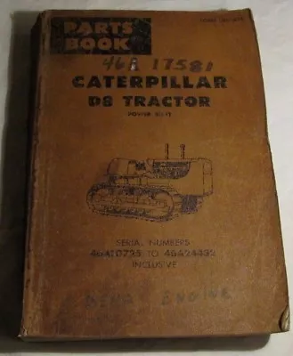 Buy Caterpillar CAT D8 Power Shift Tractor Bulldozer Parts List Manual Book Catalog • 17.99$