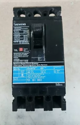 Buy  Siemens Gould ITE ED43B100 3 Pole 100 Amp 480 Volt Circuit Breaker • 204.69$