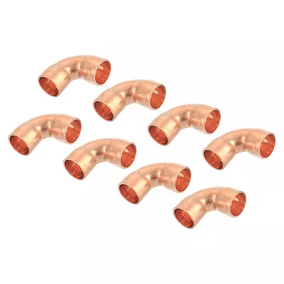 Buy 8 Pcs 0.37 Inch 90 Degree Copper Pipe Fitting With Sweat Solder, 0.85x0.85inch • 11.42$