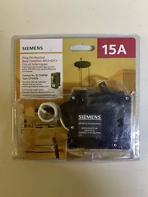 Buy Siemens 15A 1Q115DFNP Type QFGA2N Plug-On Neutral AFCI/GFCI Circuit Interrupter • 28.99$