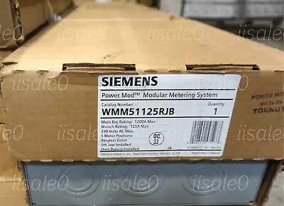 Buy Siemens 5-Gang 1200A 125 Amp RINGLESS BYPASS Power Mod WMM51125RJB Meter Stack • 2,395$