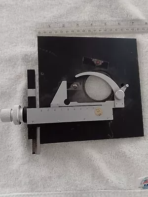 Buy Microscope Part X-Y Stage Micrometer With Slide Holder And 7in By 7in Plate • 9$